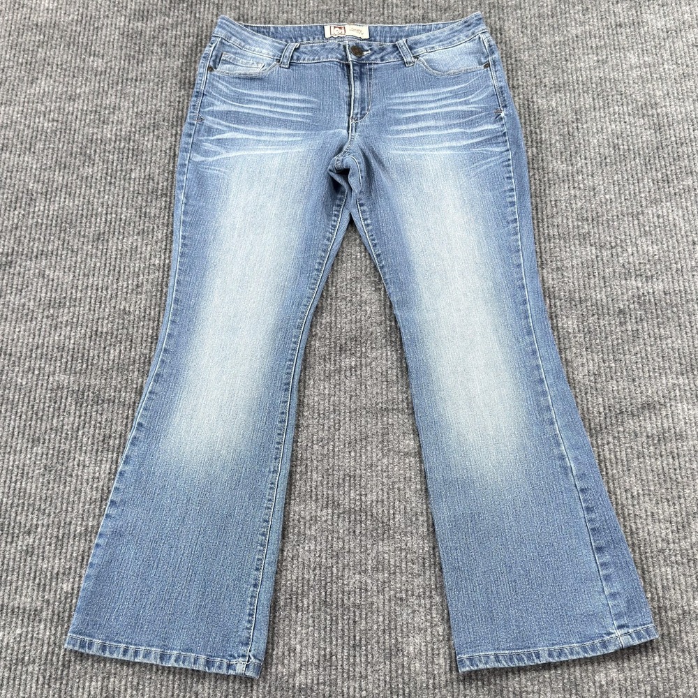 L.e.i. Ashley Lowrise Bootcut Jeans Juniors 13 Short Blue Light Wash Denim